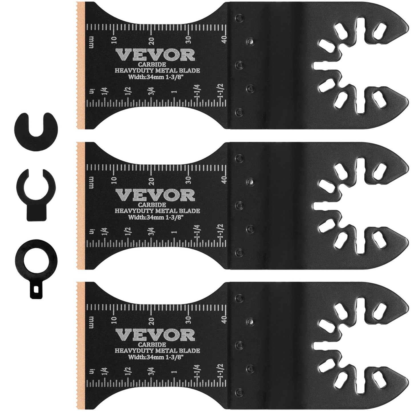 VEVOR 3PCS Oscillating Tool Blades, Universal Quick Release Oscillating Saw Blades,