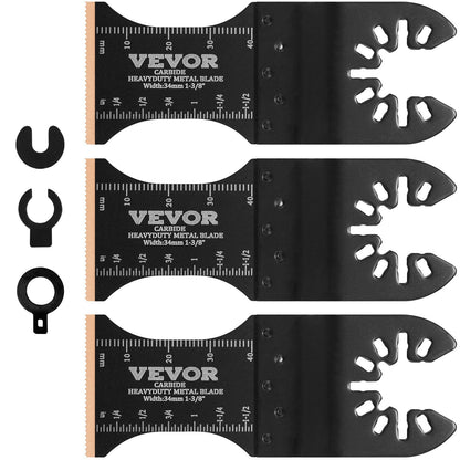 3-Piece Universal Oscillating Saw Blades, Titanized Steel, Fit Various Brands