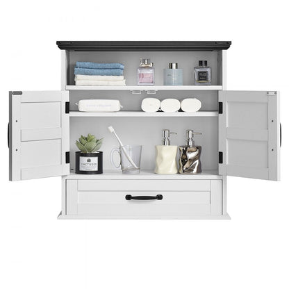  Bathroom Wall Cabinet Storage Medicine Cabinet 2 Doors & Shelves & Drawer