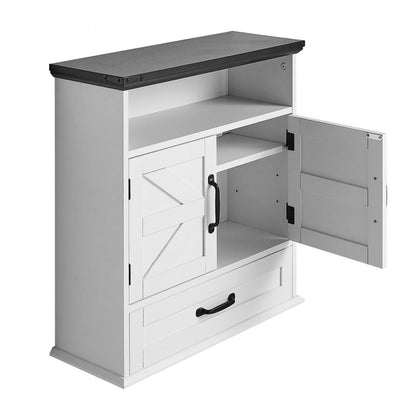  Bathroom Wall Cabinet Storage Medicine Cabinet 2 Doors & Shelves & Drawer