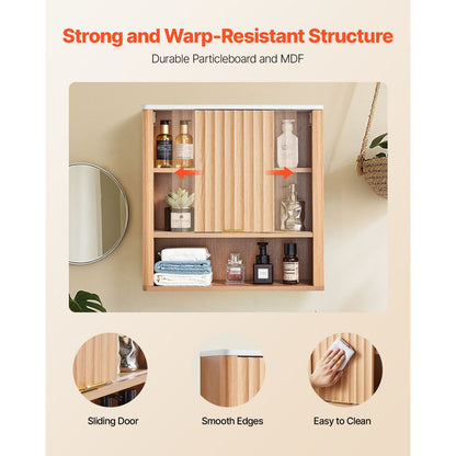  Bathroom Wall Cabinet Over Toilet Medicine Cabinet with Door and Shelves
