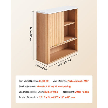  Bathroom Wall Cabinet Over Toilet Medicine Cabinet with Door and Shelves