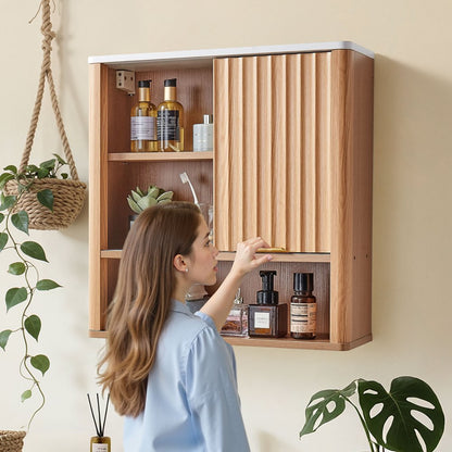  Bathroom Wall Cabinet Over Toilet Medicine Cabinet with Door and Shelves