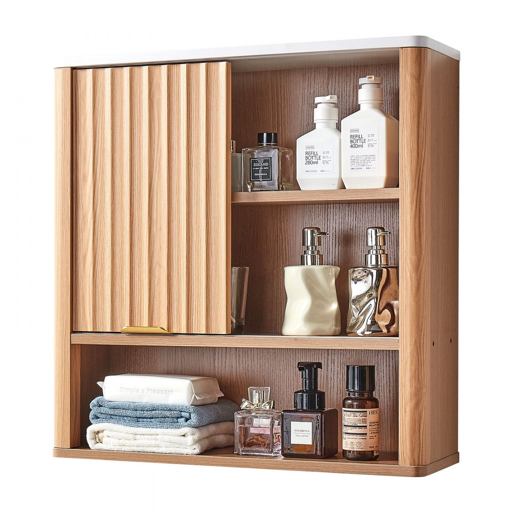  Bathroom Wall Cabinet Over Toilet Medicine Cabinet with Door and Shelves