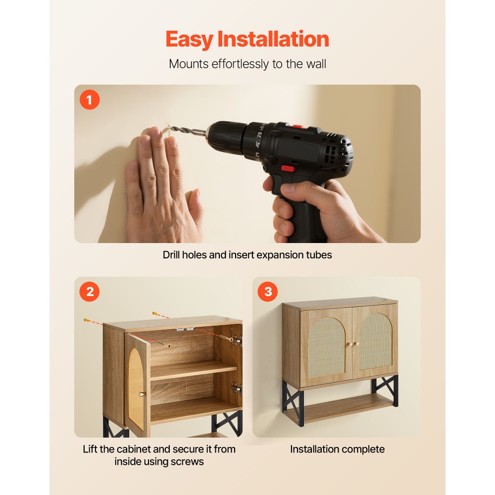  Bathroom Wall Cabinet Over Toilet Medicine Cabinet with 2 Doors & Shelves