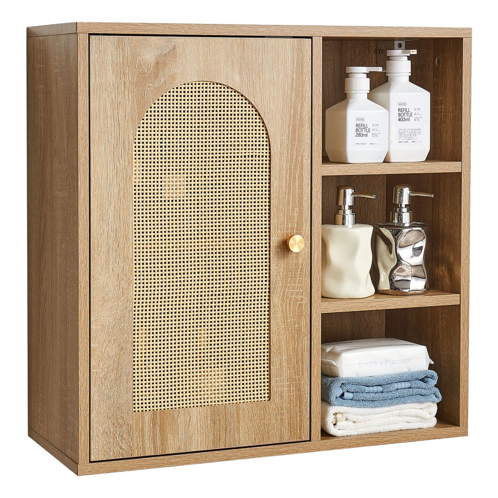  Bathroom Wall Cabinet Over Toilet Storage Medicine Cabinet Door & Shelves