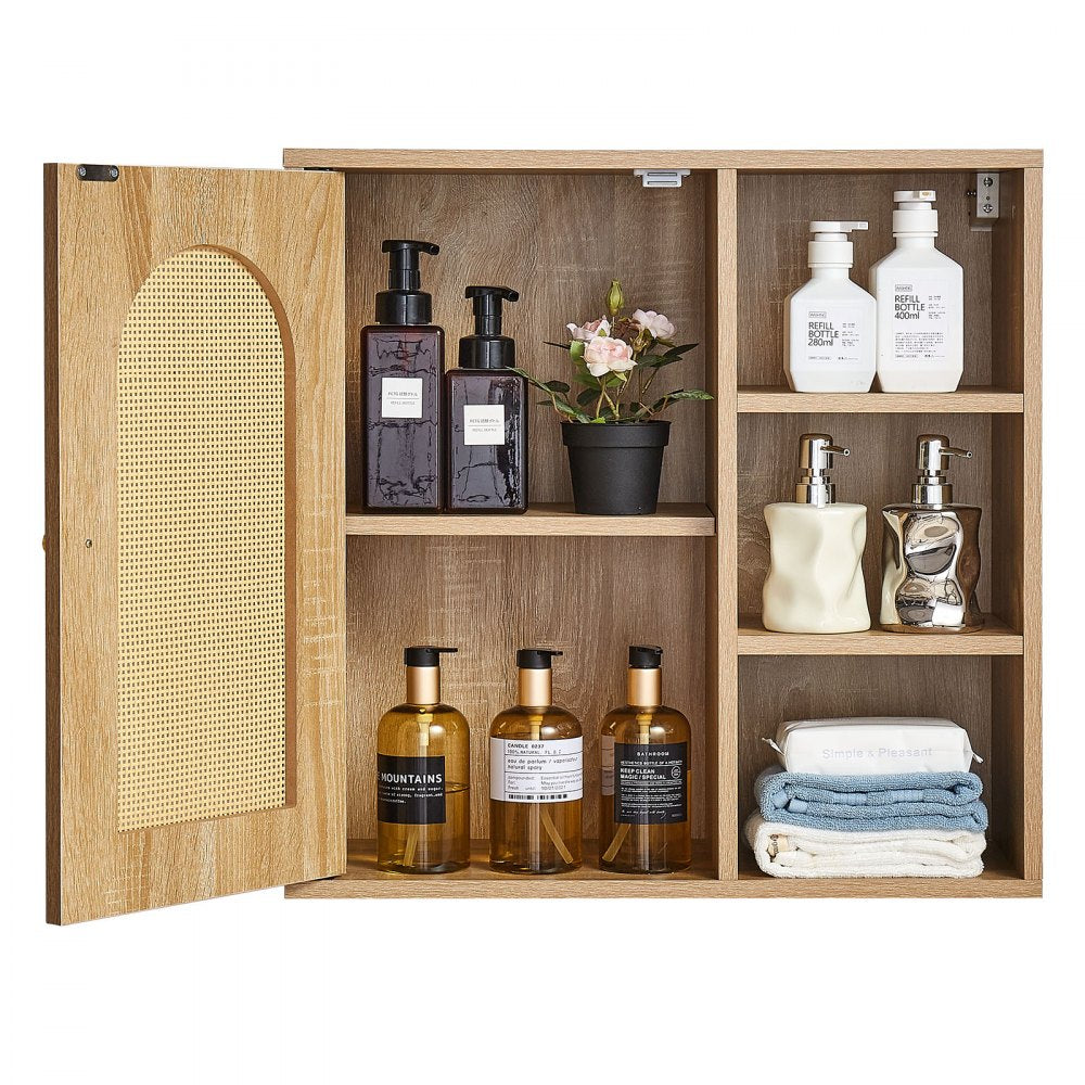  Bathroom Wall Cabinet Over Toilet Storage Medicine Cabinet Door & Shelves