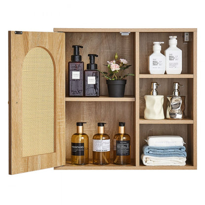  Bathroom Wall Cabinet Over Toilet Storage Medicine Cabinet Door & Shelves