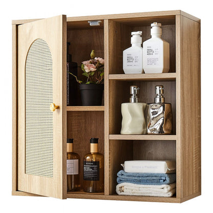  Bathroom Wall Cabinet Over Toilet Storage Medicine Cabinet Door & Shelves