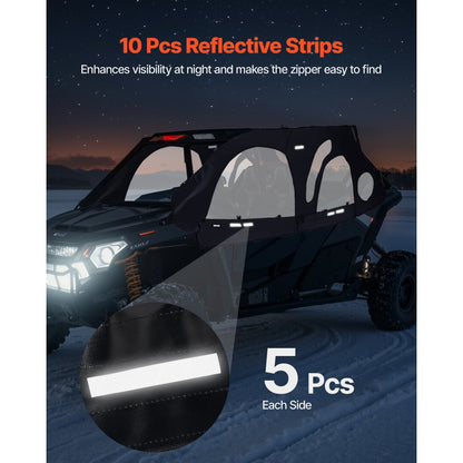 VEVOR UTV Cab Enclosure Upper Doors for Polaris RZR PRO 2020-2024/Turbo 2022-24