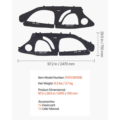 VEVOR UTV Cab Enclosure Upper Doors for Polaris RZR PRO 2020-2024/Turbo 2022-24