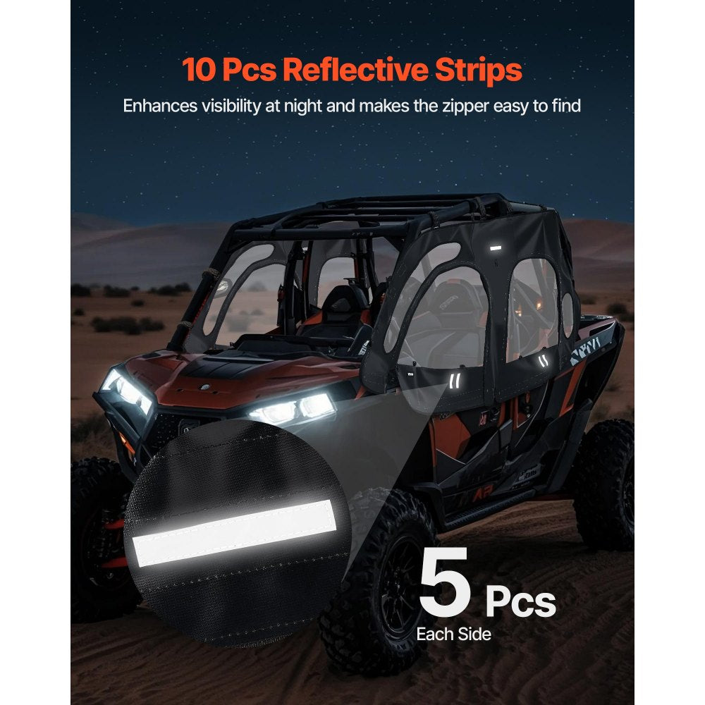 UTV Cab Enclosure Upper Doors Set for Polaris RZR XP4 1000/Turbo 2014-2023