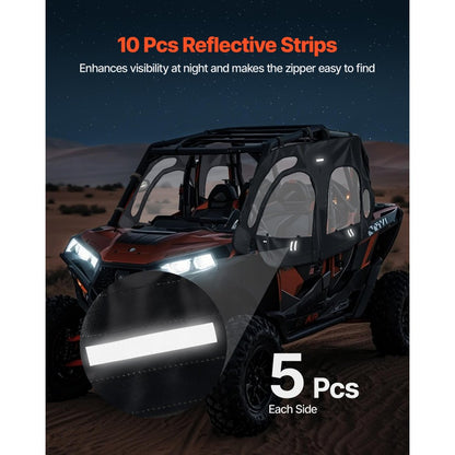 UTV Cab Enclosure Upper Doors Set for Polaris RZR XP4 1000/Turbo 2014-2023