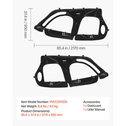 UTV Cab Enclosure Upper Doors Set for Polaris RZR XP4 1000/Turbo 2014-2023
