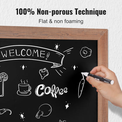 Magnetic Chalkboard with Rustic Frame, 0.46x0.61 m, Includes Chalks & Eraser