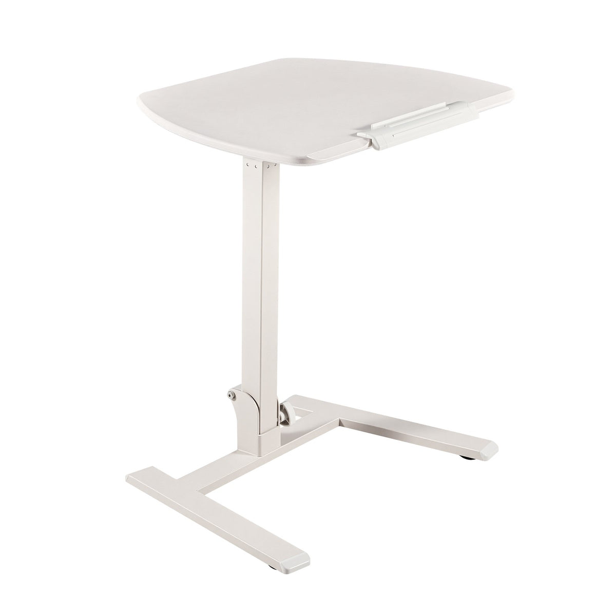 Standing Desk, Adjustable Height Mobile Stand Up Desk with Tilting Desktop, 650 x 480 mm Small Computer Sit Stand Workstation, 15 kg Capacity, Pneumatic Lift for Home Office, Fully Assembled