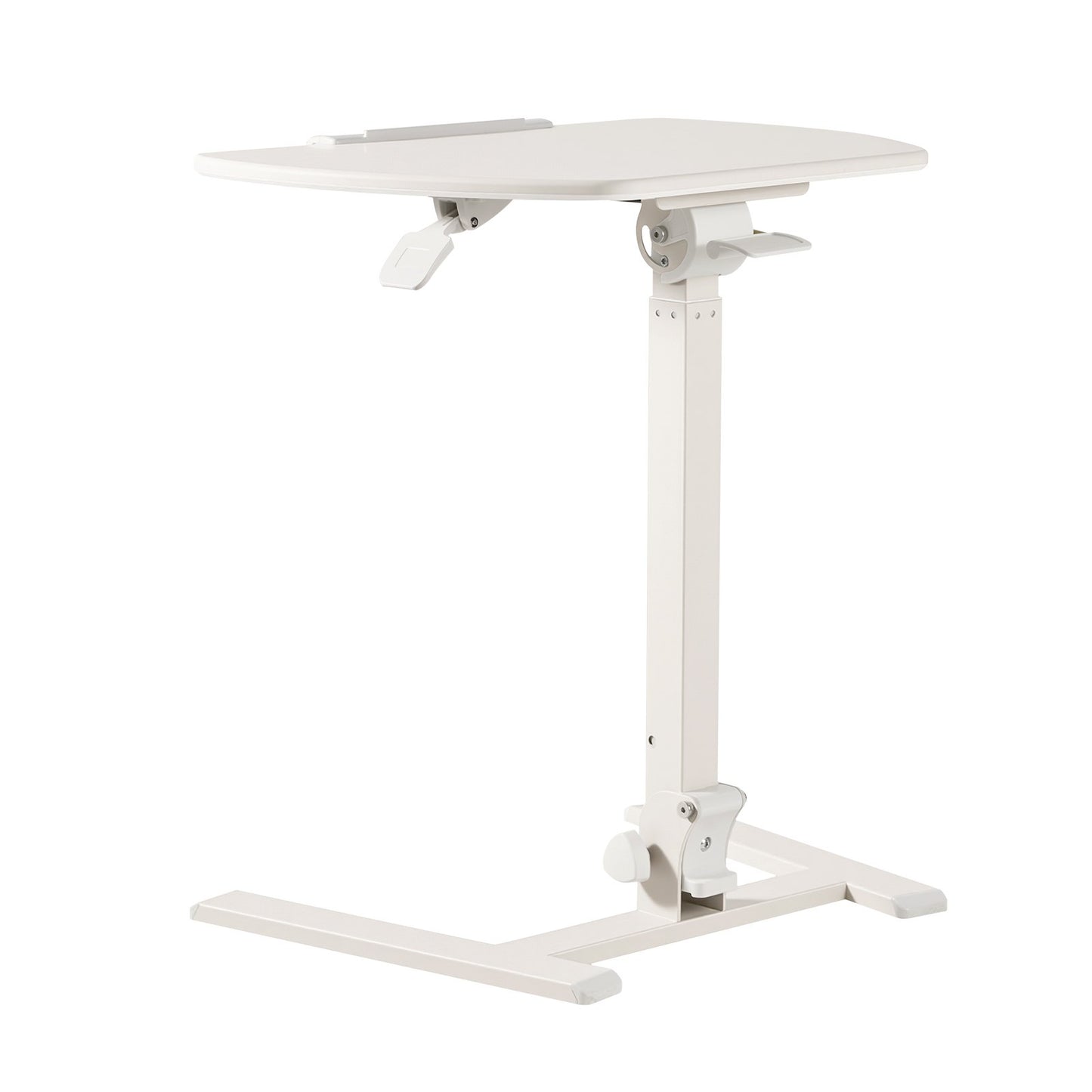 Standing Desk, Adjustable Height Mobile Stand Up Desk with Tilting Desktop, 650 x 480 mm Small Computer Sit Stand Workstation, 15 kg Capacity, Pneumatic Lift for Home Office, Fully Assembled