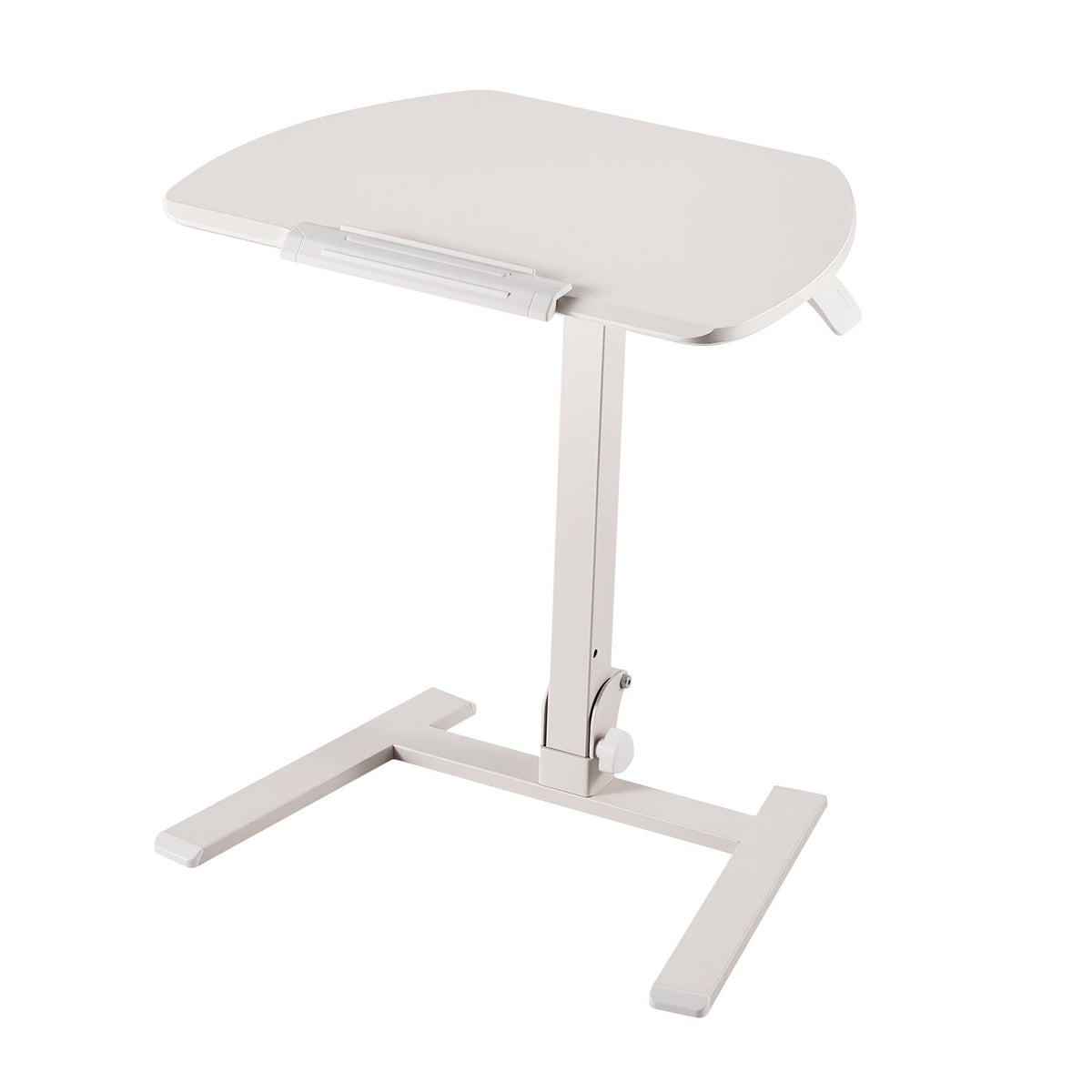 Standing Desk, Adjustable Height Mobile Stand Up Desk with Tilting Desktop, 650 x 480 mm Small Computer Sit Stand Workstation, 15 kg Capacity, Pneumatic Lift for Home Office, Fully Assembled