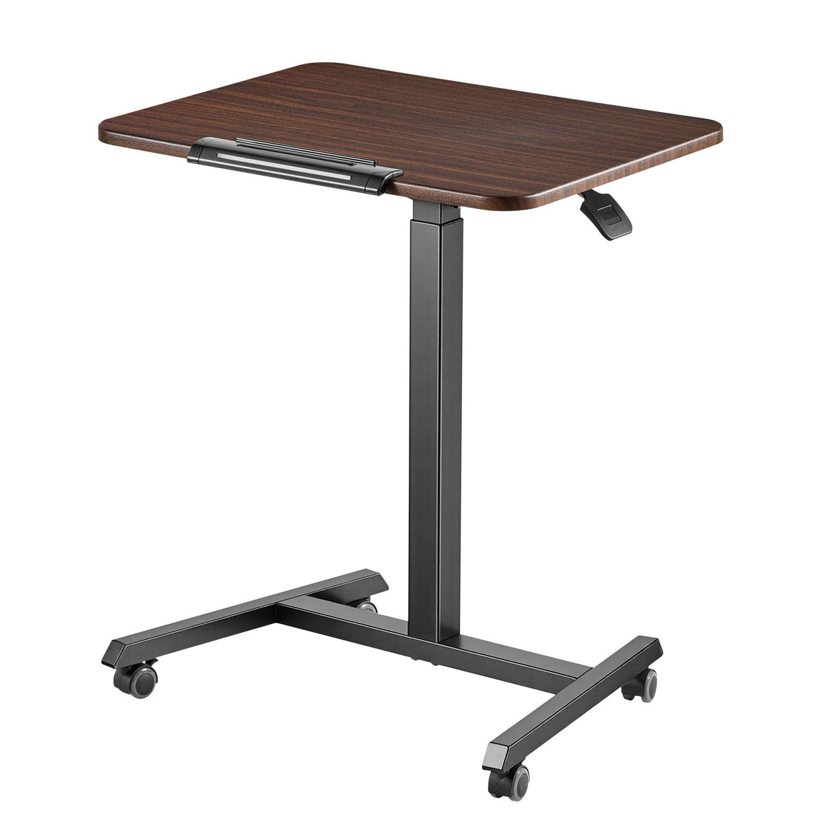 Standing Desk, Adjustable Height Mobile Stand Up Desk with Tilting Desktop, 650 x 480 mm Small Computer Sit Stand Rolling Workstation with 4 Casters, 15 kg Capacity, Ideal for Home Office