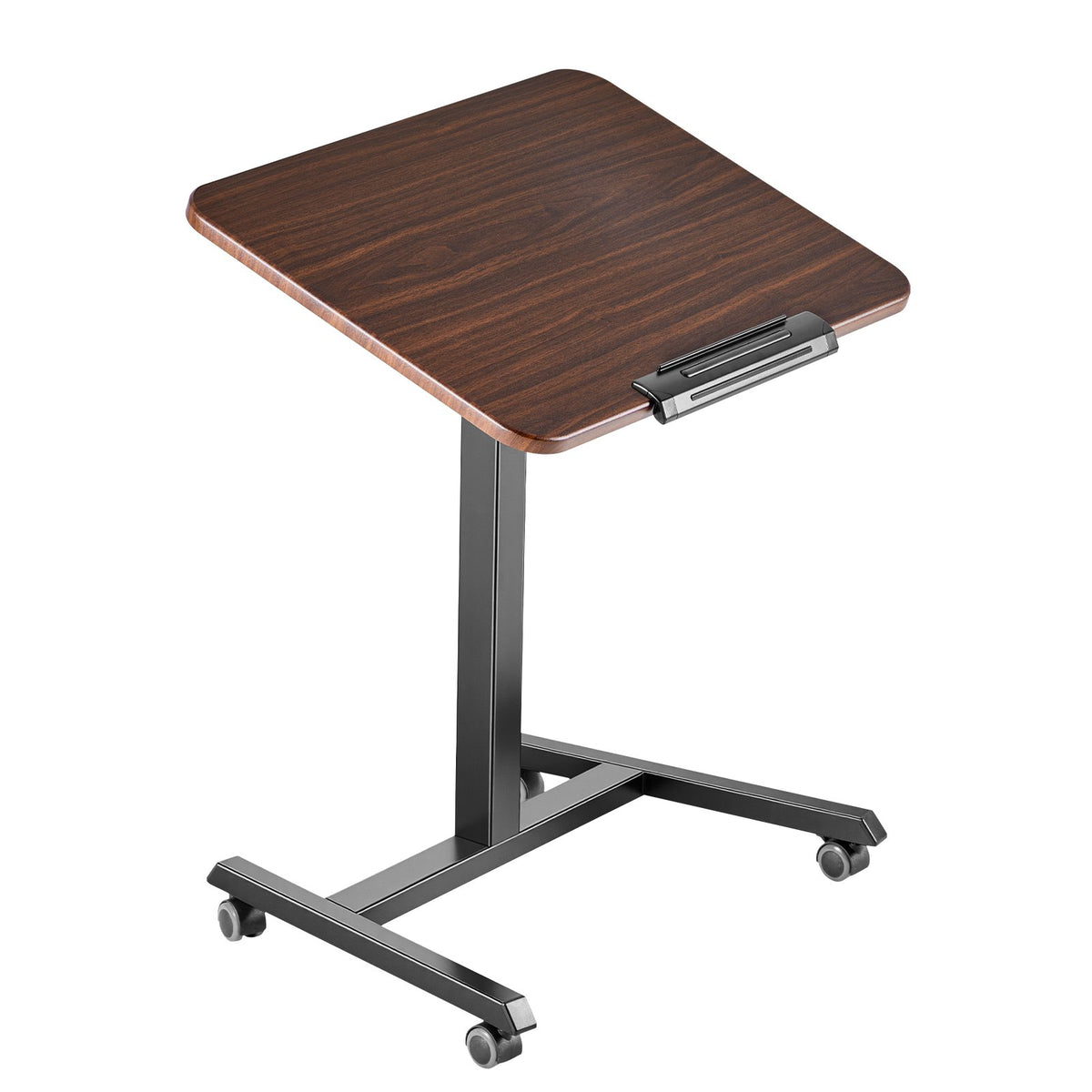 Standing Desk, Adjustable Height Mobile Stand Up Desk with Tilting Desktop, 650 x 480 mm Small Computer Sit Stand Rolling Workstation with 4 Casters, 15 kg Capacity, Ideal for Home Office