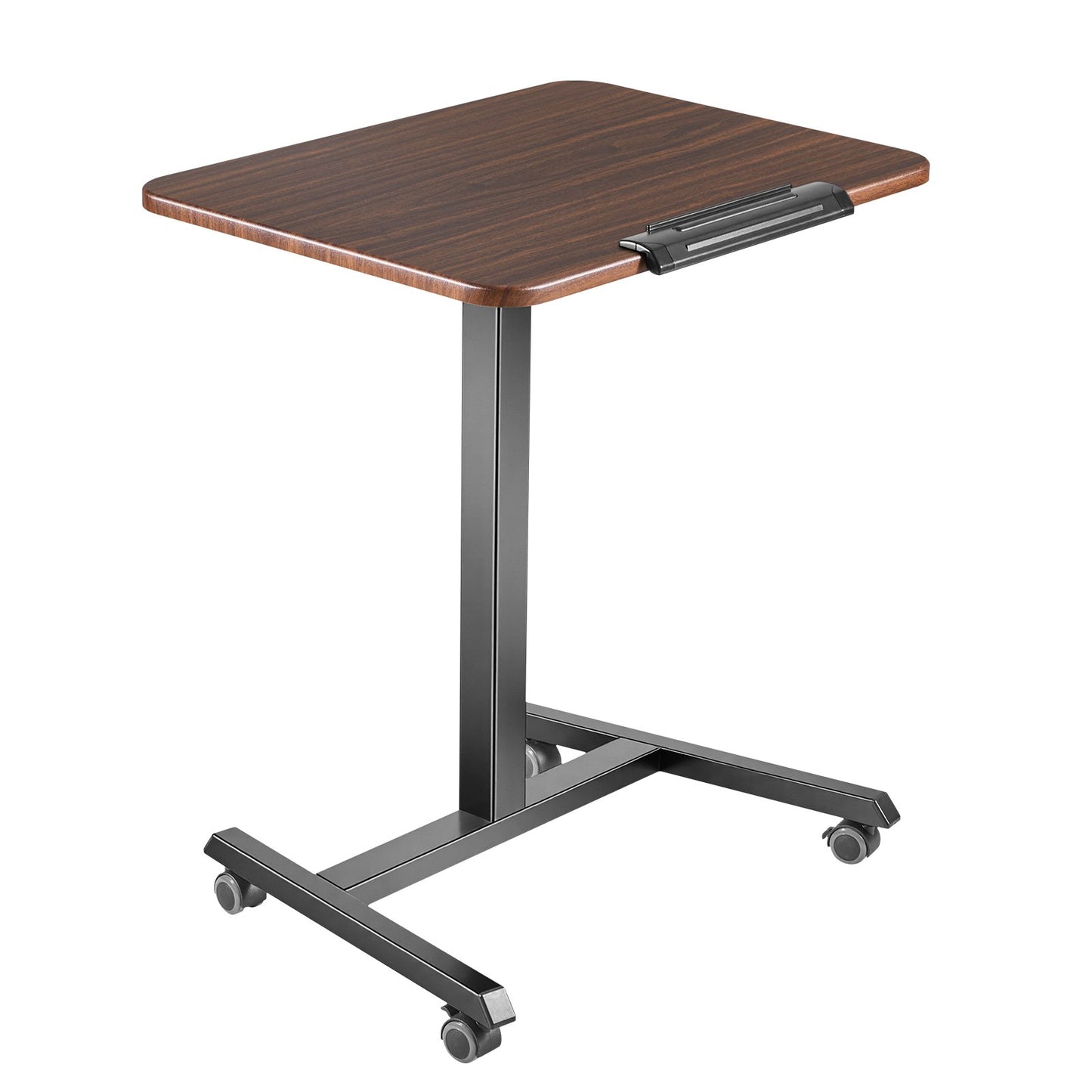 Standing Desk, Adjustable Height Mobile Stand Up Desk with Tilting Desktop, 650 x 480 mm Small Computer Sit Stand Rolling Workstation with 4 Casters, 15 kg Capacity, Ideal for Home Office