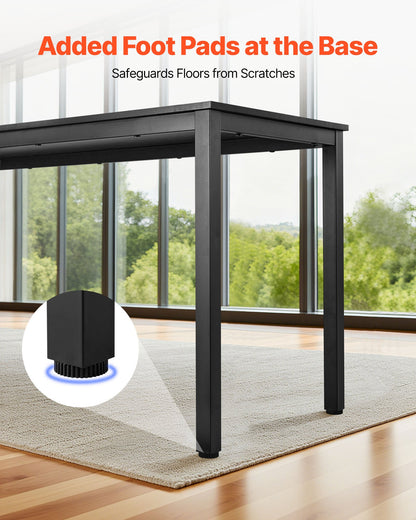 Conference Table, Set of 6, 1400 mm Office Meeting Table for 16 Person, Flexible Combination Desk Set, Modern Rectangle Meeting Desk with Metal Legs for Office, Conference Room, Easy Assembly