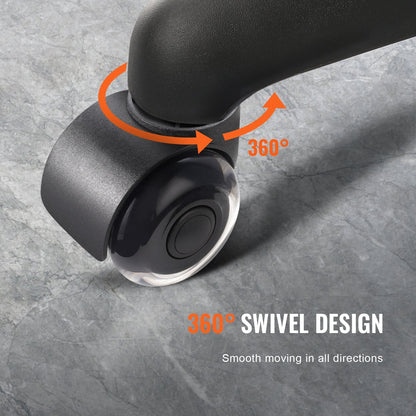 Heavy Duty Office Chair Caster Wheels, Set of 5, 50 mm, 200 kg Capacity