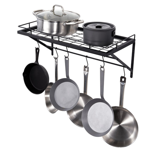 VEVOR Pot Rack Wall Mounted, 24 inch Pot and Pan Hanging Rack, Pot and Pan Hanger