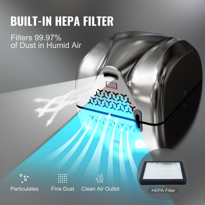 VEVOR Heavy Duty Commercial Hand Dryer, 1800W Automatic High Speed Stainless Steel