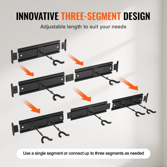 Wall-Mounted Foldable Guitar Rack for 5 Guitars - Adjustable & Sturdy Design