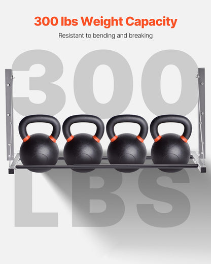 VEVOR Wall Mounted Folding Tire Rack 32"- 48" Adjustable Storage Rack for Garage