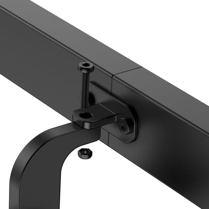 Wall Mounted Stair Handrail, 4575mm Black Aluminum Staircase Handrail Indoor, 113kg Load Capacity, Industrial Railing Hand Rail for Steps,  Square Tube for Loft Porch Deck, 6 Sections