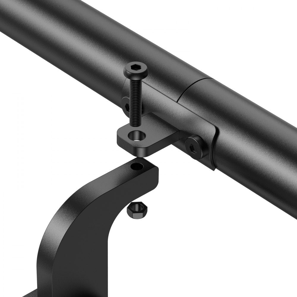 VEVOR 1215mm Wall Mounted Stair Handrail Black Aluminum Indoor Outdoor Railing