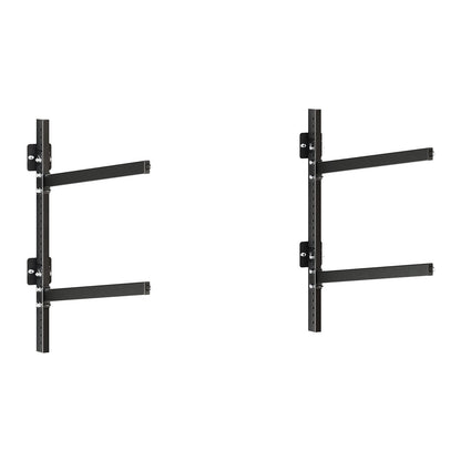 Kayak Storage Rack for 2 Kayaks, Holds 90.7 kg, Heavy Duty Adjustable Wall Mount Stand for Indoor Outdoor Garage Shed Dock, Storage Holder for Canoe, Small Boat, SUP, Surfboard & Paddleboard
