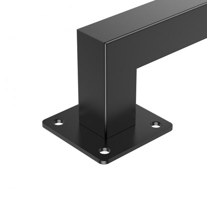 VEVOR 1215mm Wall Mounted Stair Handrail Black Iron 113kg Load Square Tube