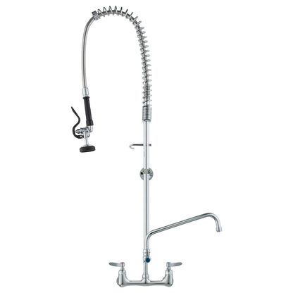 VEVOR Commercial Faucet with Pre-Rinse Sprayer, 47" Height, 8" Center, 12" Swing