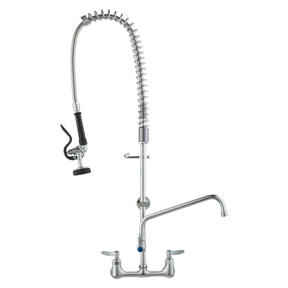 VEVOR Commercial Faucet with Pre-Rinse Sprayer, 36" Height, 8" Center, 12" Swing