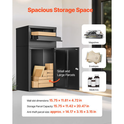 VEVOR Package Delivery Boxes for Outside 90.9 cm Lockable Parcel Drop Box