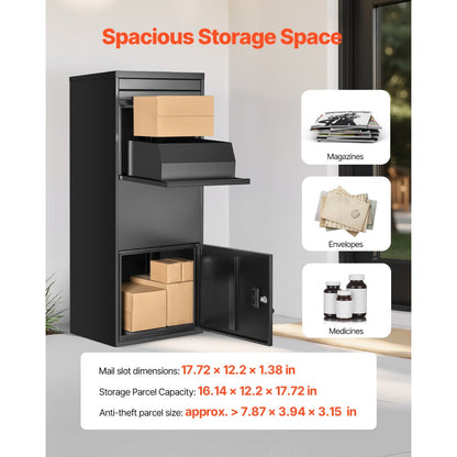 VEVOR Package Delivery Boxes for Outside 119.8 cm Lockable Parcel Drop Box