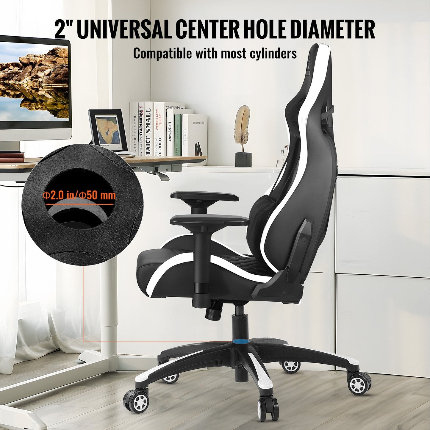 Heavy Duty Office Chair Base Replacement, 0.71 m, 1134 kg Capacity, Universal Fit