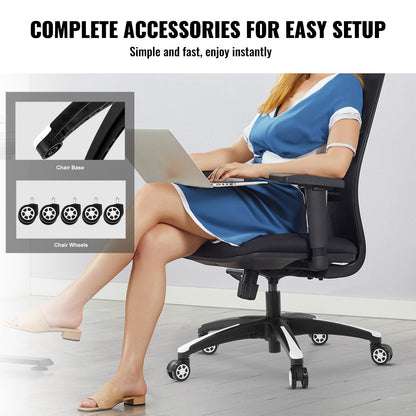 Heavy Duty Office Chair Base Replacement, 0.71 m, 1134 kg Capacity, Universal Fit