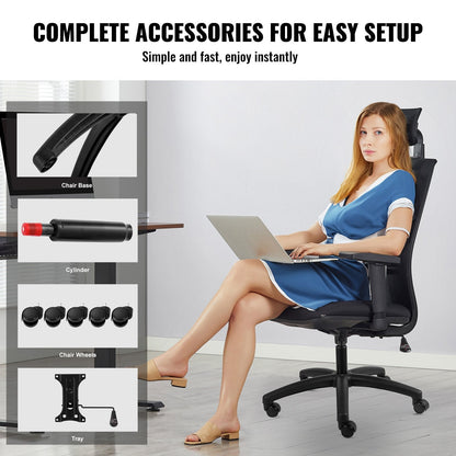 Heavy-Duty Swivel Chair Base Replacement, 0.71m, 1134kg Load Capacity