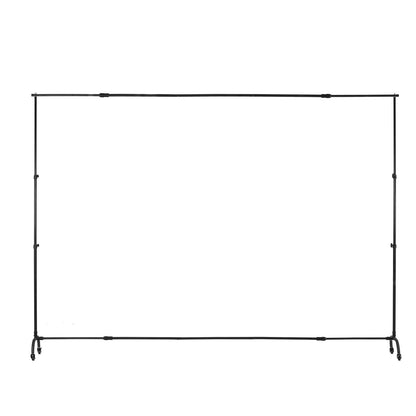 Backdrop Stand, 213 x 300 cm Adjustable Photo Backdrop Stand Kit, Portable Background Backdrop Stand with Casters, Heavy Duty Movable Projector Screen Stand, for Wedding, Photo Studio and Party