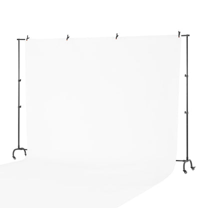 Backdrop Stand, 213 x 300 cm Adjustable Photo Backdrop Stand Kit, Portable Background Backdrop Stand with Casters, Heavy Duty Movable Projector Screen Stand, for Wedding, Photo Studio and Party