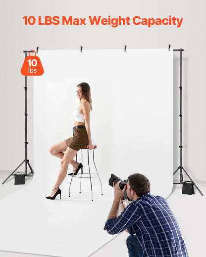 VEVOR Backdrop Stand Background Stand Kit 213 x 300 cm for Party & Photo Studio