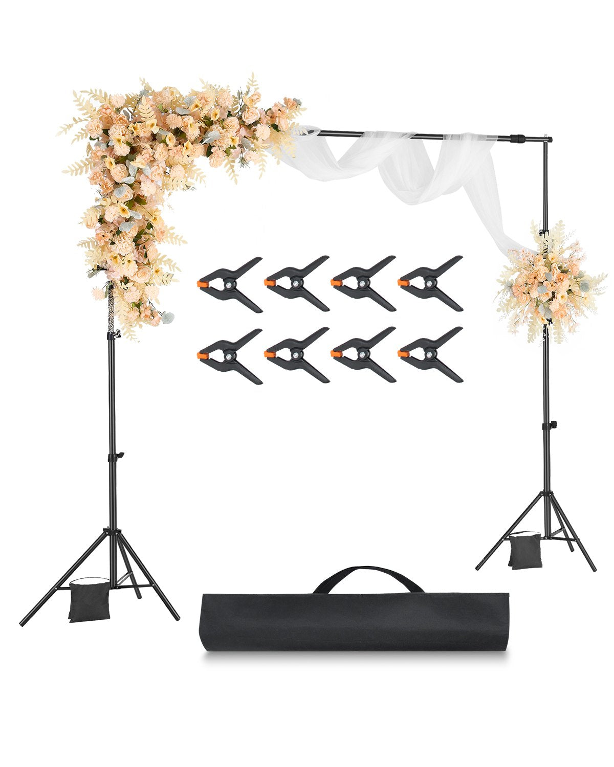 VEVOR Backdrop Stand Background Stand Kit 213 x 300 cm for Party & Photo Studio