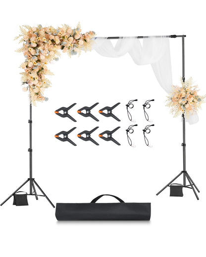 VEVOR Backdrop Stand Background Stand Kit with 2 Tripod for Party & Photo Studio