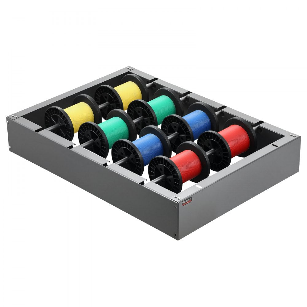 Wire Spool Rack 4 Adjustable Rods Spool Holder Wall Mount 150 lbs Capacity