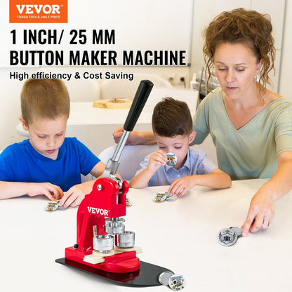 DIY Badge Punch Press Kit, 25mm, with 500 Button Parts and Magic Book