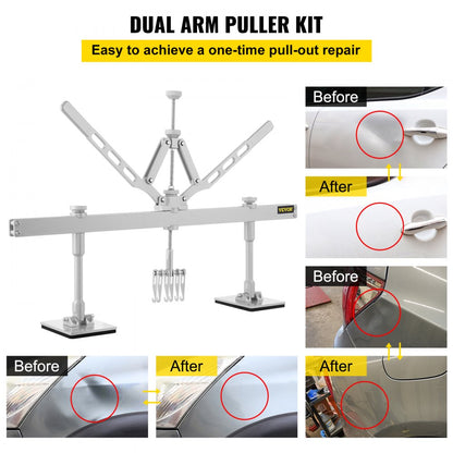Dent Pull Lever Bar Kit Dent Puller 75 CM(30Inch) 6 Claw Hook for Aluminum and Steel Dent Pulling